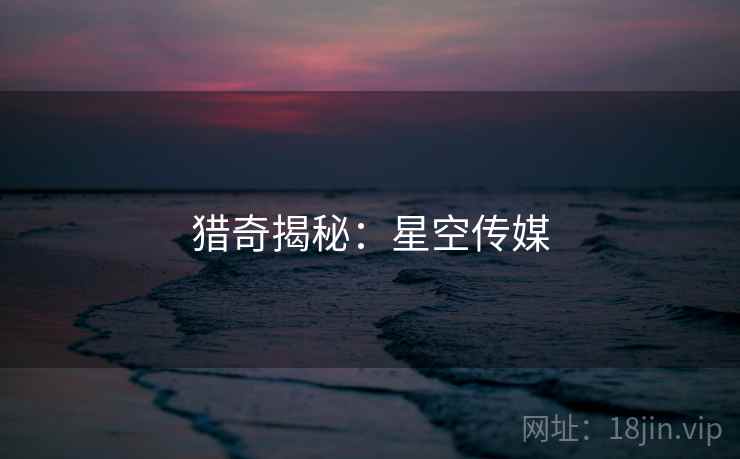 猎奇揭秘:星空传媒  第1张 猎奇揭秘:星空传媒  第1张
