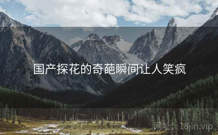 国产探花的奇葩瞬间让人笑疯