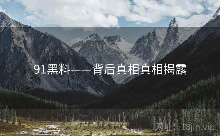 91黑料——背后真相真相揭露