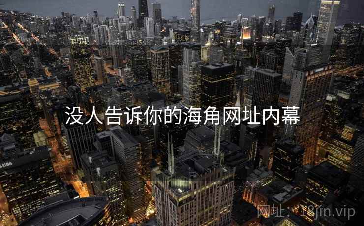 没人告诉你的海角网址内幕