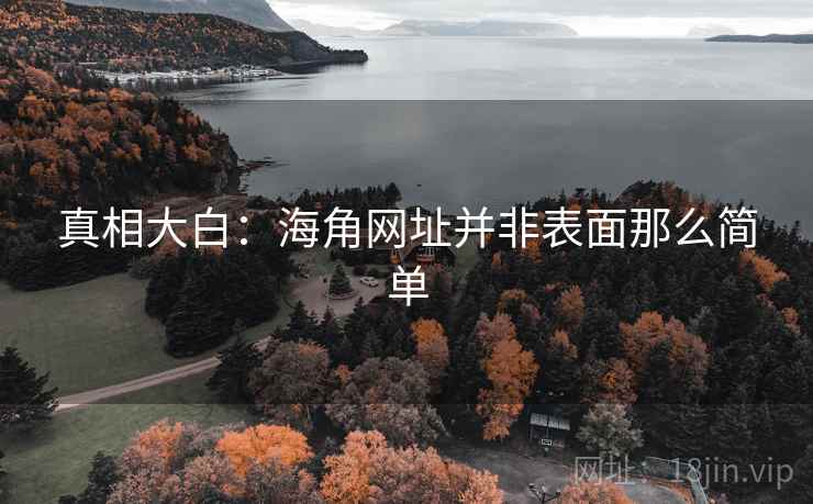 真相大白:海角网址并非表面那么简单  第2张 真相大白:海角网址并非表面那么简单  第2张